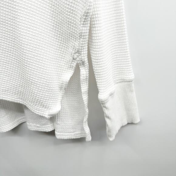 OFFLINE by Aerie Wow! Waffle Knit Long Sleeve T-Shirt in White Size XL - Picture 8 of 12